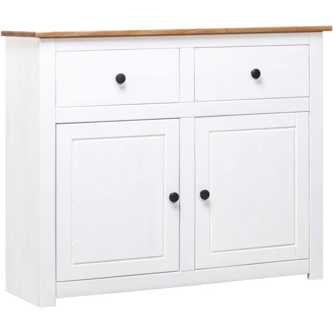 Une touche de caractere, buffet aux lignes soignees dans un ton blanc