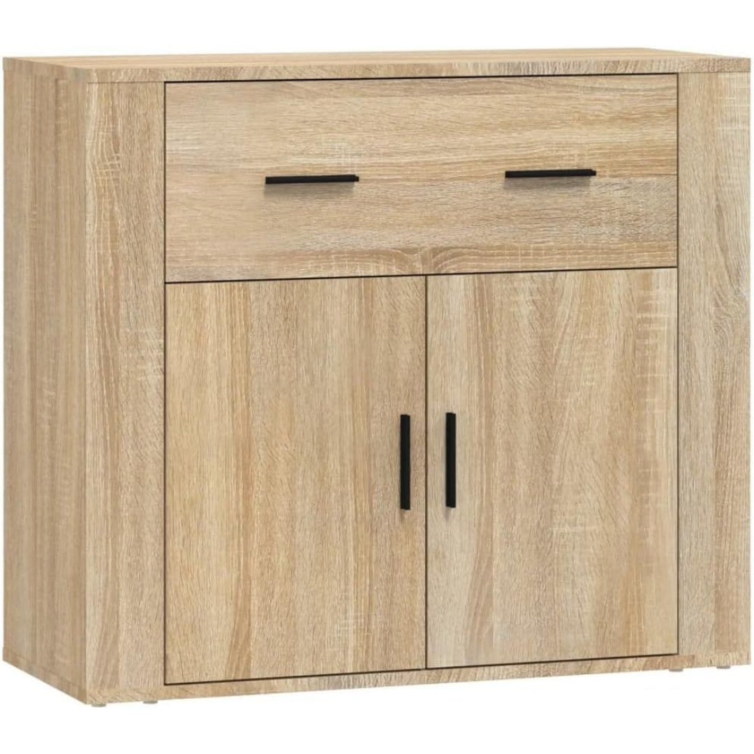 Une touche de caractere, buffet avec tiroirs, avec portes dans un ton chene et bois naturel
