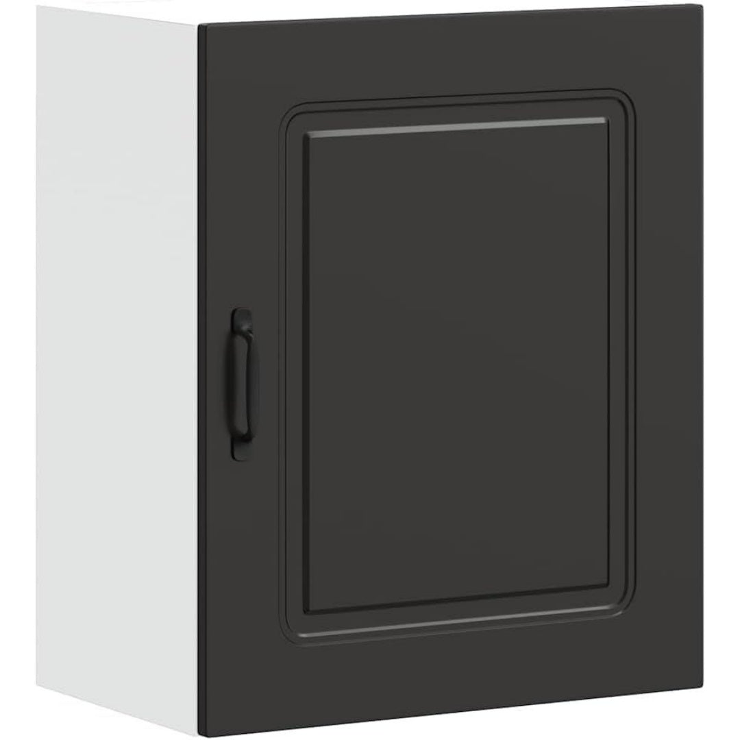 Une touche de caractere, buffet avec portes, a l'aspect bois dans un ton noir et bois naturel