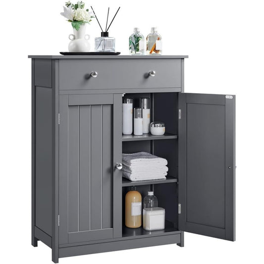 Une touche de caractere, buffet avec tiroirs, avec portes dans un ton gris