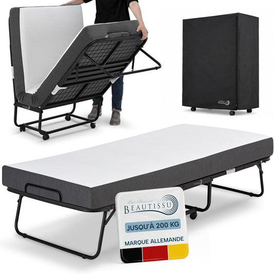 Le charme du rangement avec ce table aux accents metalliques, coloris noir