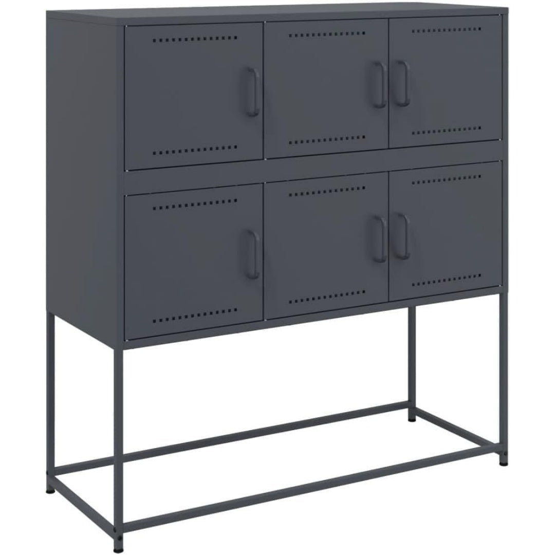 Une touche de caractere, buffet avec portes dans un ton anthracite
