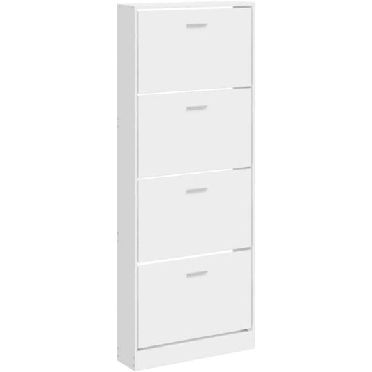 Le charme du rangement avec ce commode avec tiroirs, avec portes, coloris blanc et bois naturel