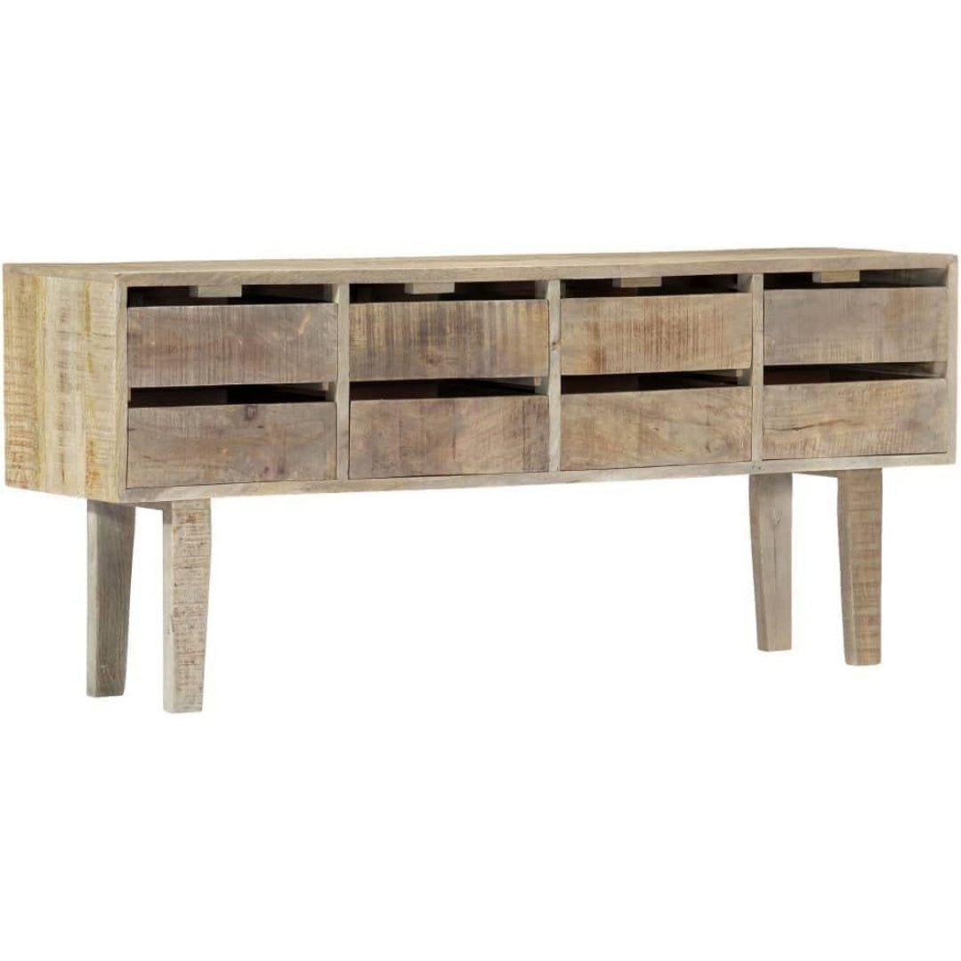 Une touche de caractere, buffet avec tiroirs, a l'aspect bois dans un ton bois naturel et dore