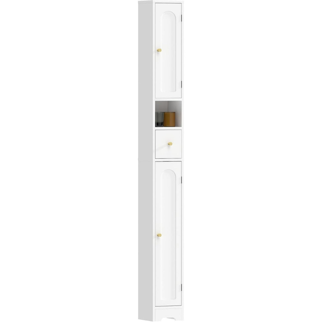 Une silhouette equilibree pour ce commode avec tiroirs, avec portes, teinte blanc et vert