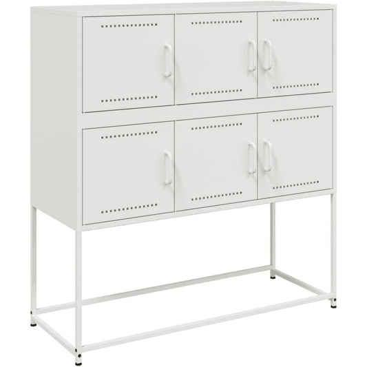 Pour un interieur harmonieux, buffet avec portes en finition blanc