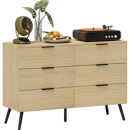 Un espace mieux organise grace a ce commode avec tiroirs, avec portes, finition bois naturel