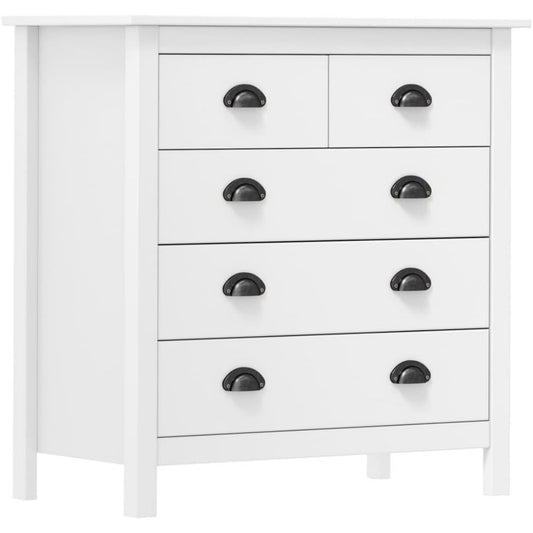 Une touche de caractere, buffet avec tiroirs, avec portes dans un ton blanc et bois naturel